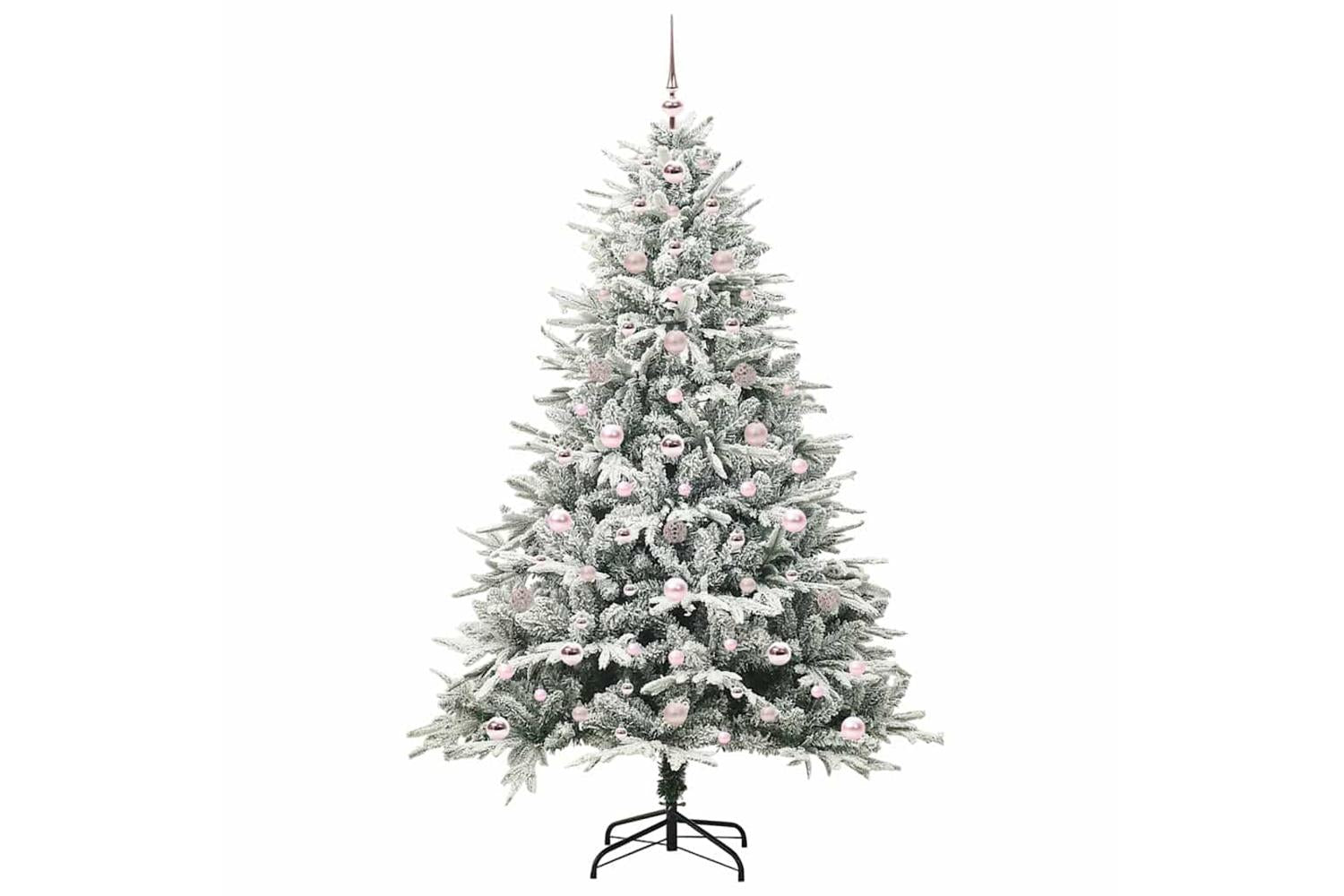 Vidaxl Artificial Pre-lit Christmas Tree With Ball Set Green 180 Cm-4