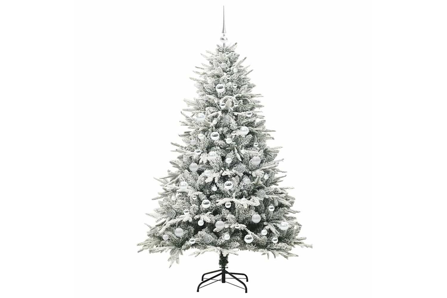 Vidaxl Artificial Pre-lit Christmas Tree With Ball Set Green 180 Cm-4