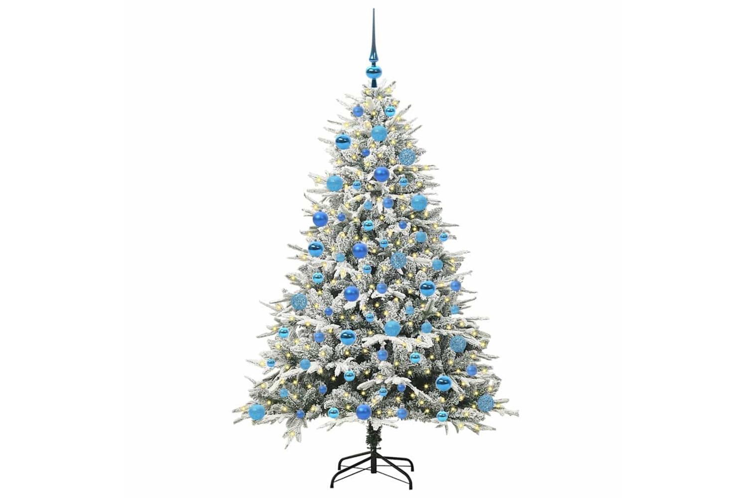 Vidaxl Artificial Pre-lit Christmas Tree With Ball Set Green 180 Cm-3