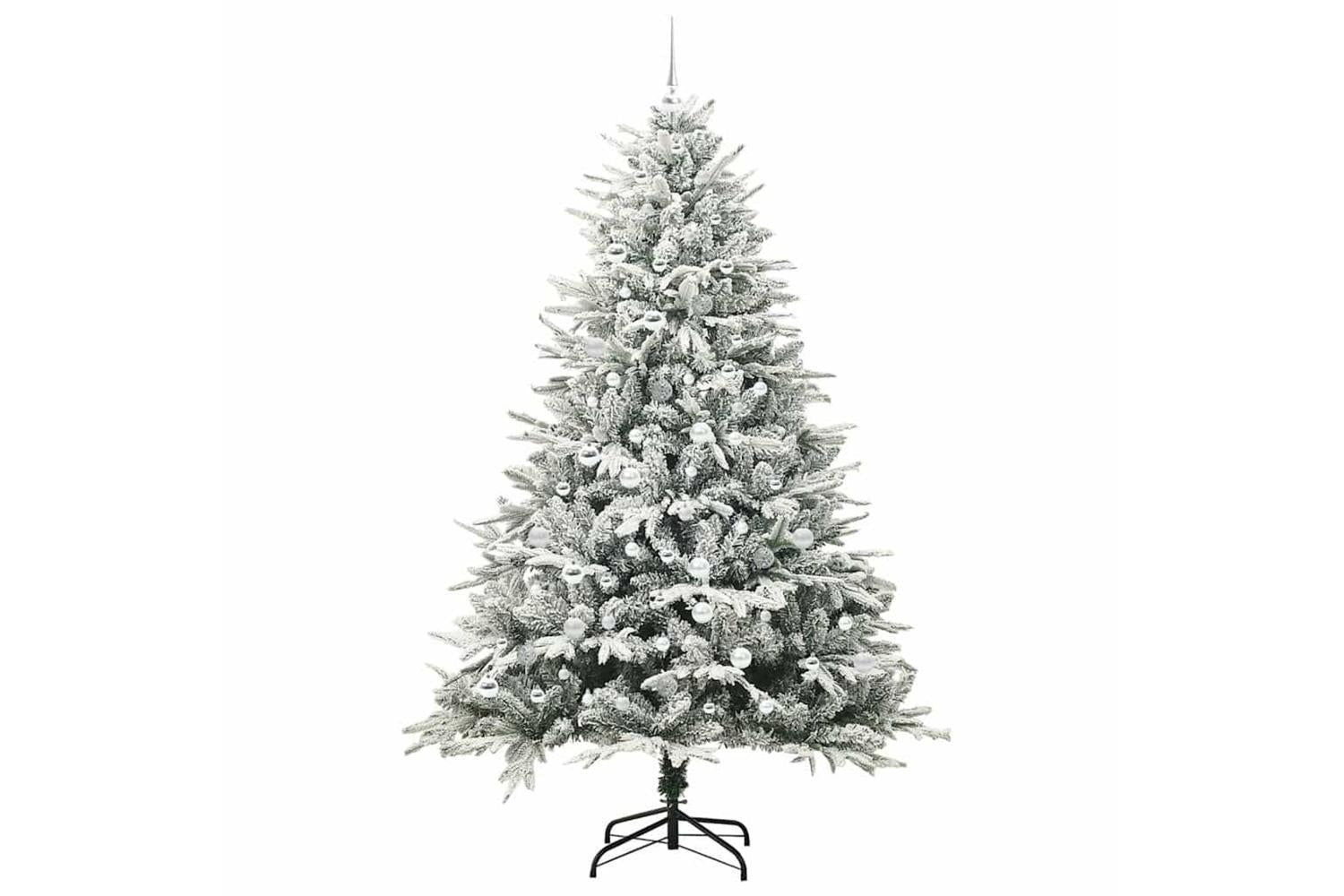 Vidaxl Artificial Pre-lit Christmas Tree With Ball Set Green 210 Cm-7