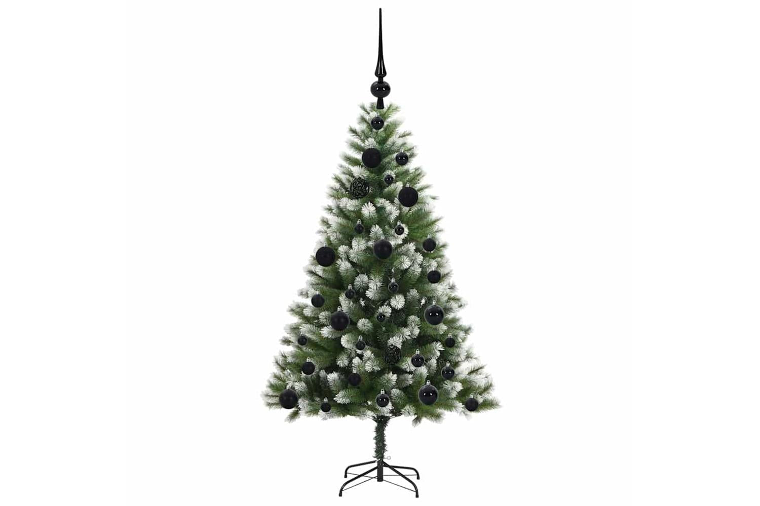 Vidaxl Artificial Hinged Christmas Tree With Flocked Snow 120 Cm-4