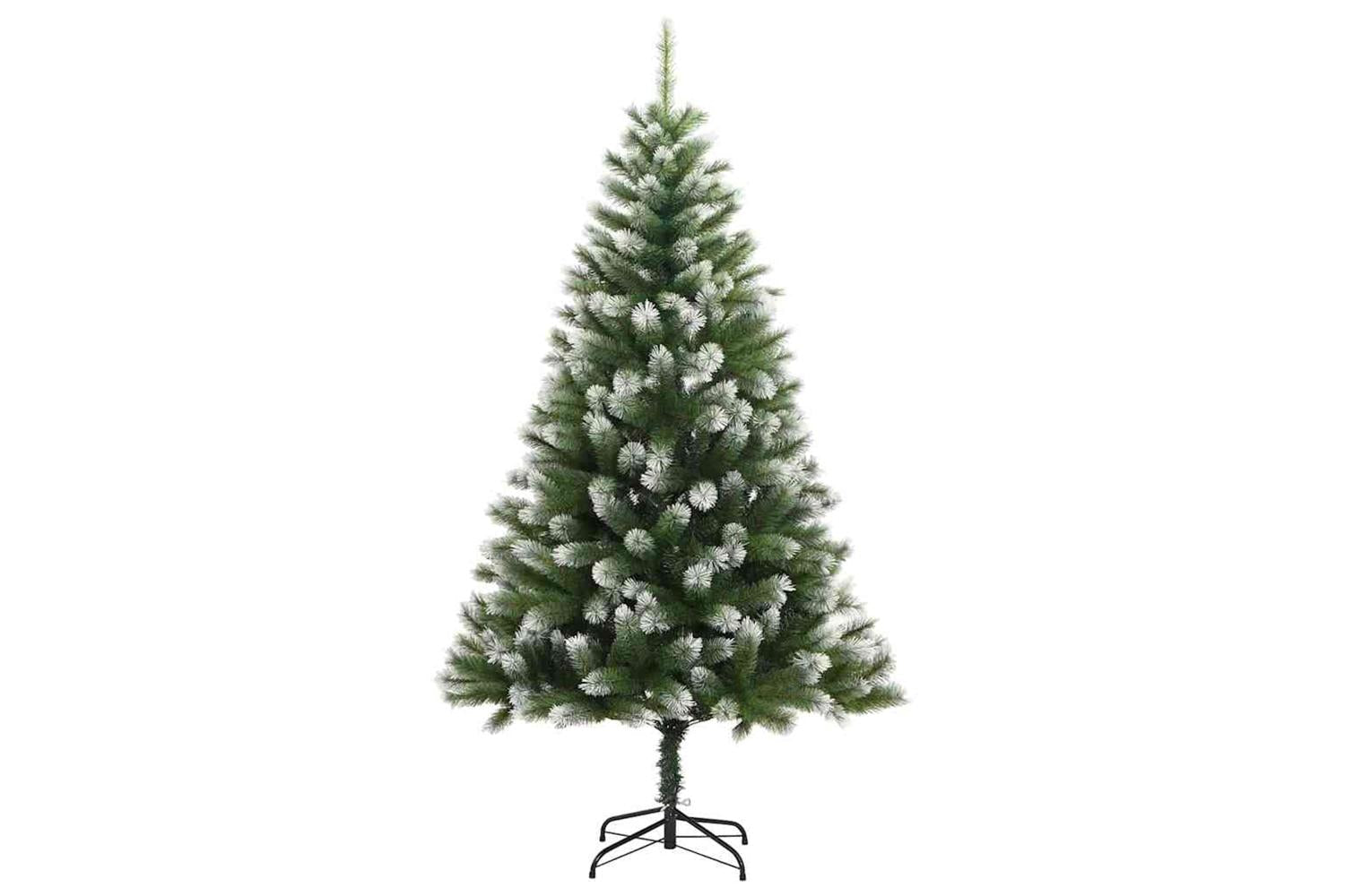 Vidaxl Artificial Hinged Christmas Tree With Flocked Snow 120 Cm-5