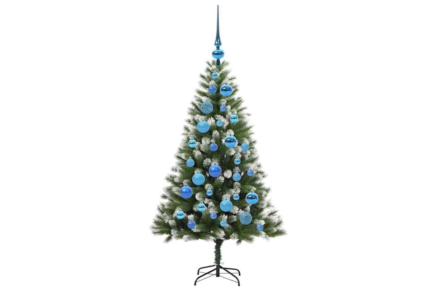 Vidaxl Artificial Hinged Christmas Tree With Flocked Snow 120 Cm-4