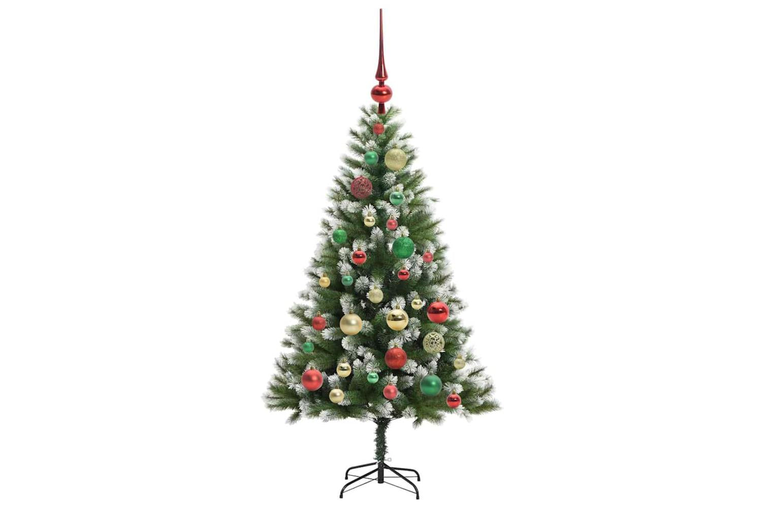 Vidaxl Artificial Hinged Christmas Tree With Flocked Snow 120 Cm-6