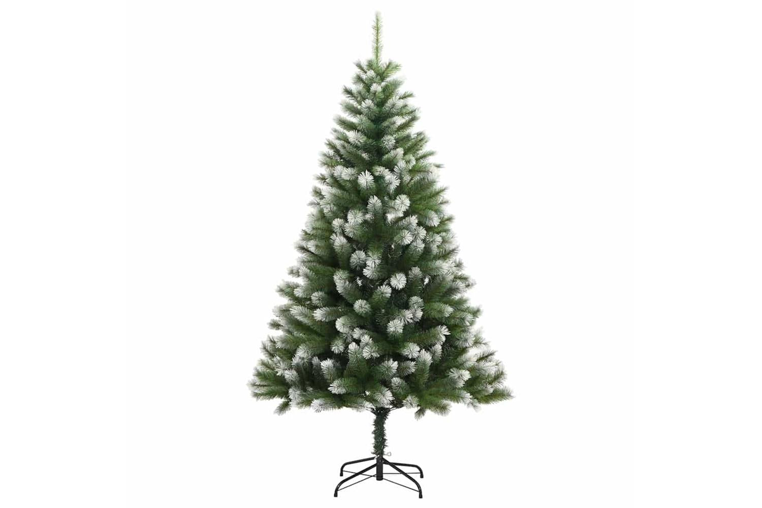 Vidaxl Artificial Hinged Christmas Tree With Flocked Snow 150 Cm-5