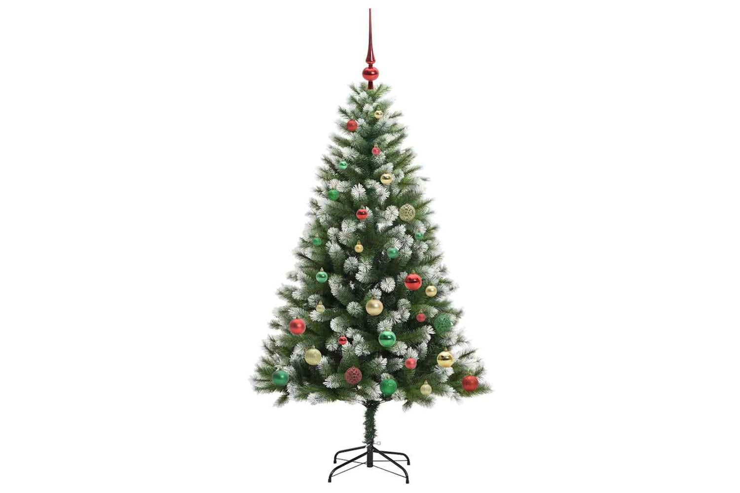 Vidaxl Artificial Hinged Christmas Tree With Flocked Snow 150 Cm-6