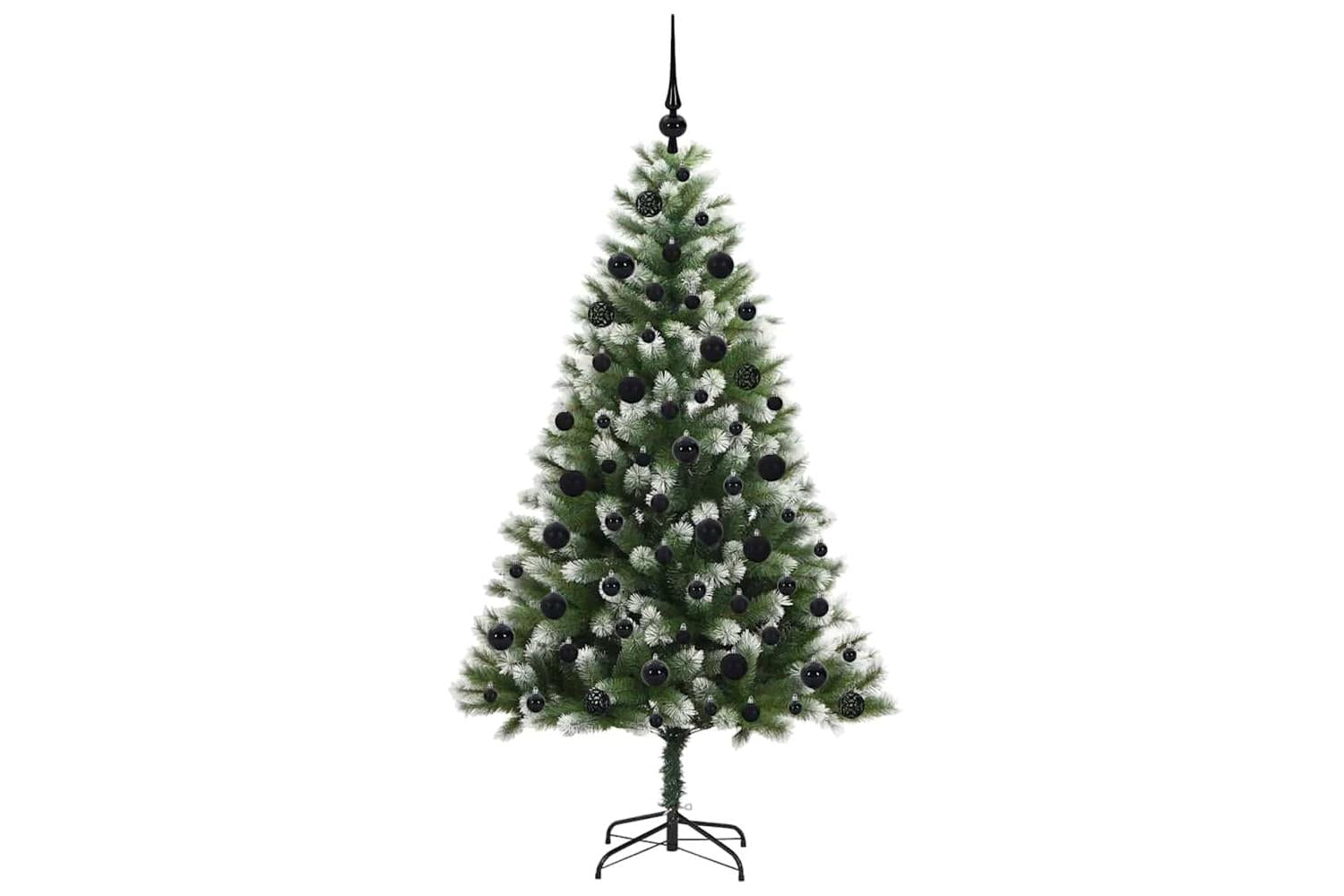 Vidaxl Artificial Hinged Christmas Tree With Flocked Snow 180 Cm-4
