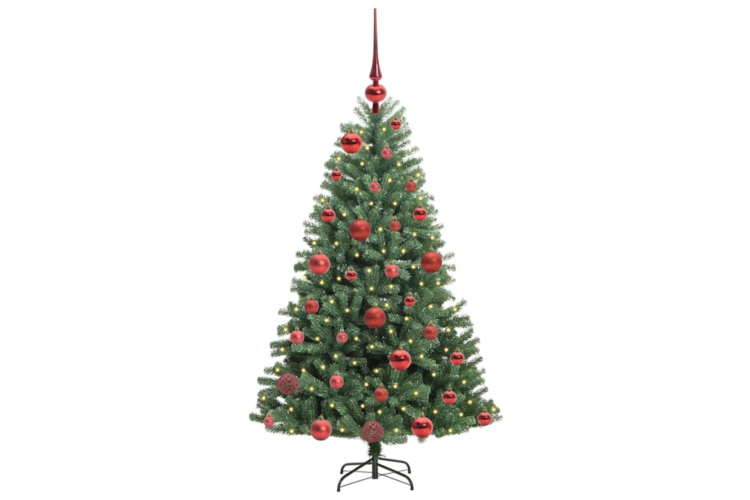 Vidaxl Artificial Hinged Christmas Tree Green 120 Cm Pvc And Metal-3