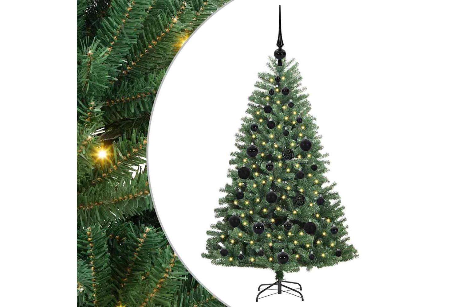 Vidaxl Artificial Hinged Christmas Tree Green 120 Cm Pvc And Metal-2