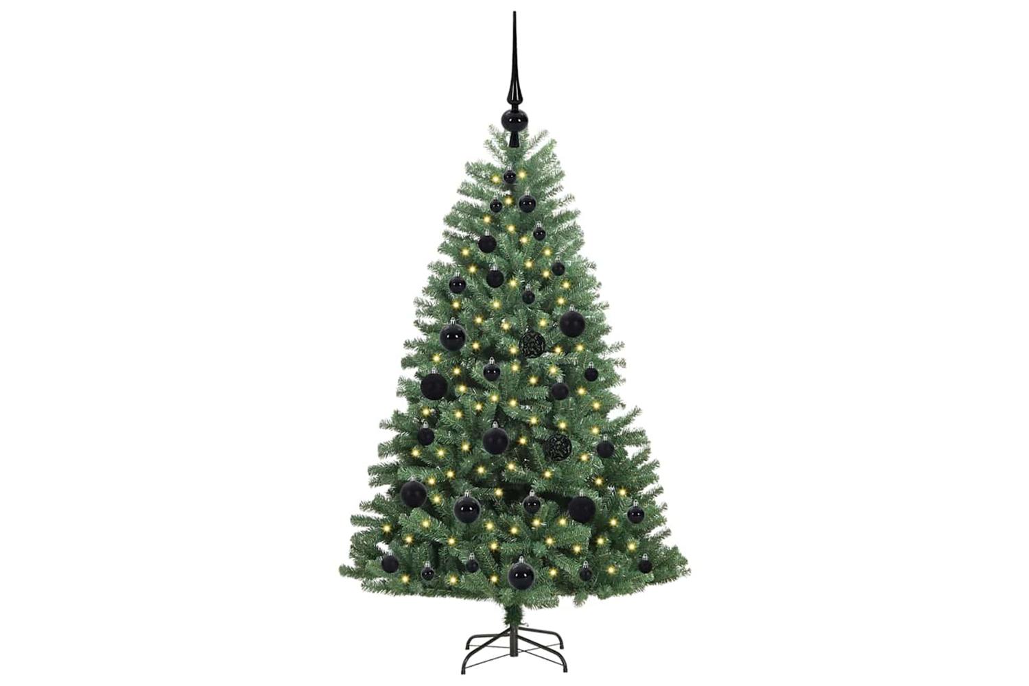 Vidaxl Artificial Hinged Christmas Tree Green 120 Cm Pvc And Metal-3