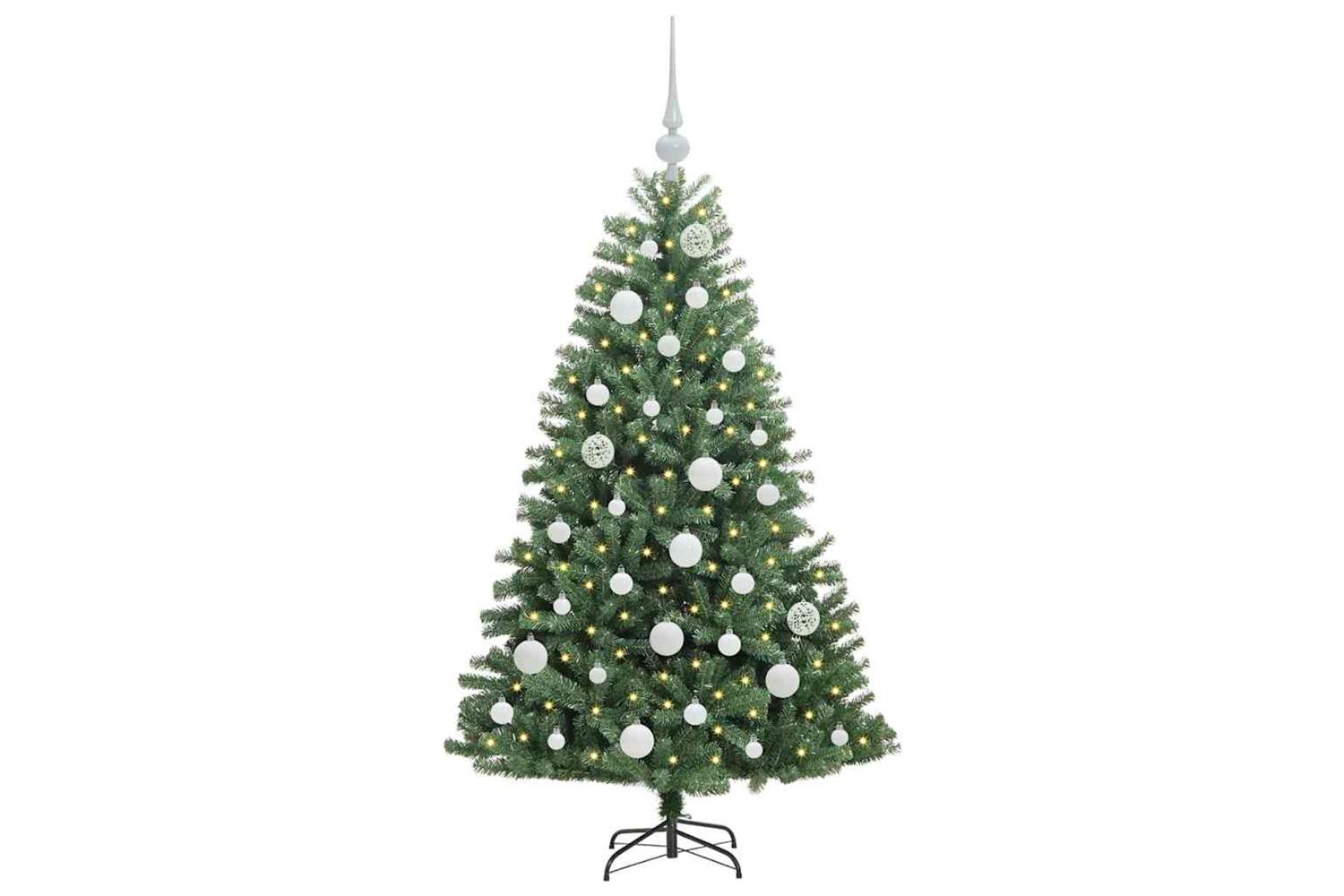 Vidaxl Artificial Hinged Christmas Tree Green 120 Cm Pvc And Metal-3