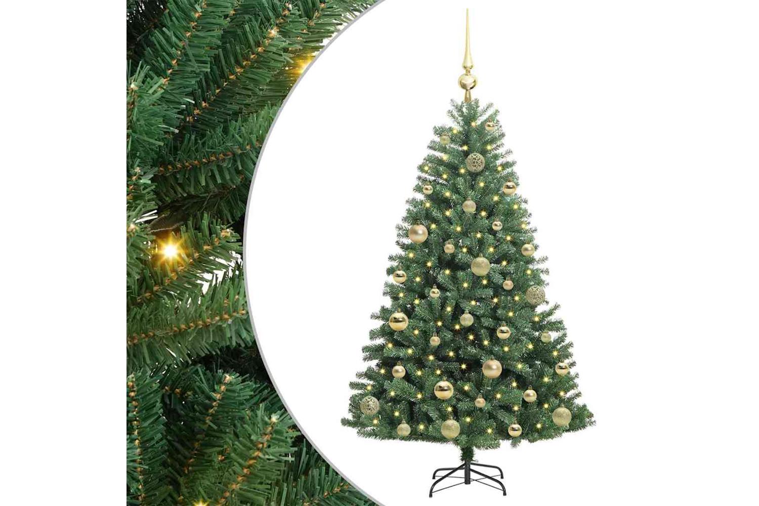 Vidaxl Artificial Hinged Christmas Tree Green 120 Cm Pvc And Metal-2