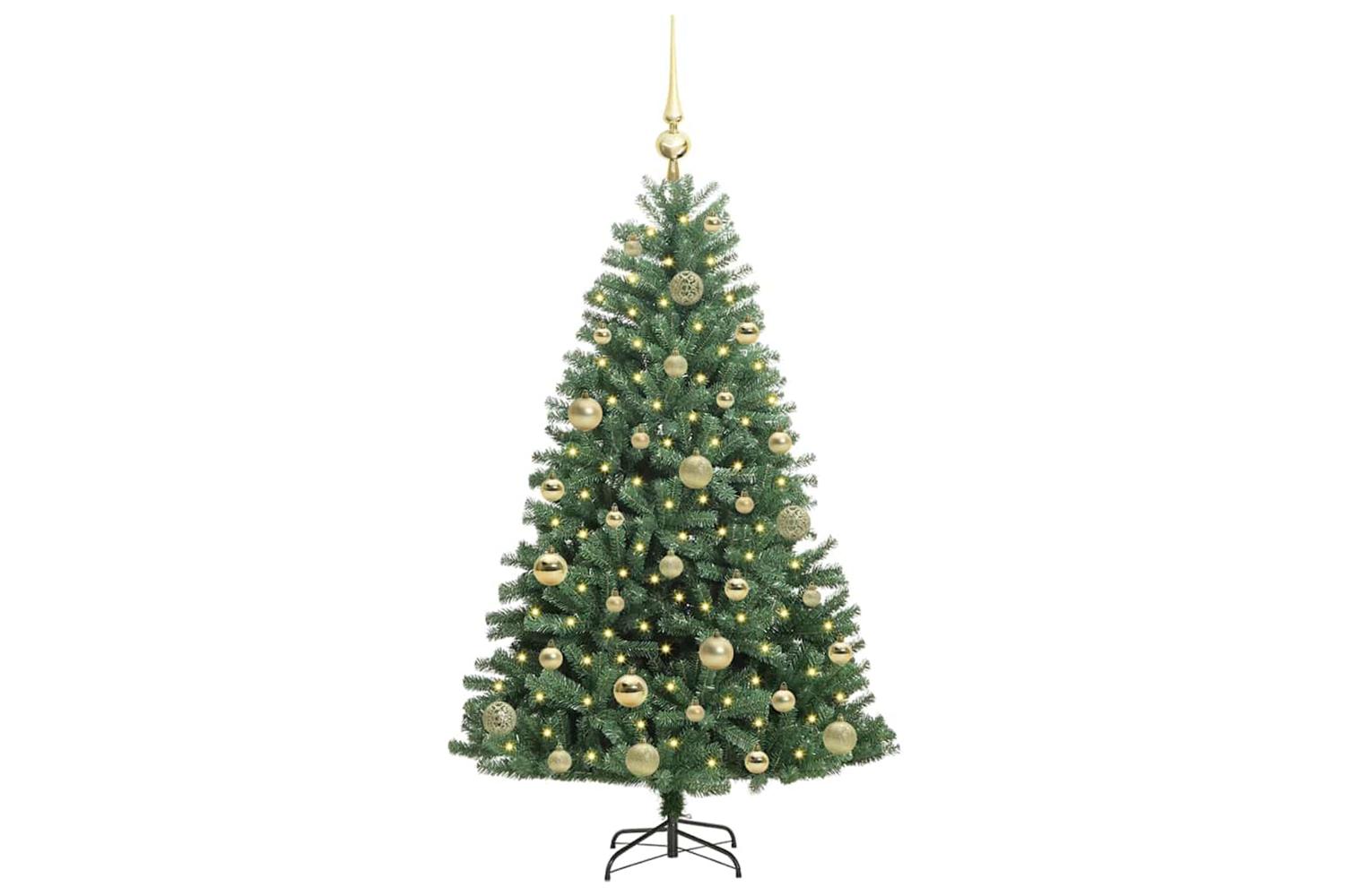 Vidaxl Artificial Hinged Christmas Tree Green 120 Cm Pvc And Metal-3