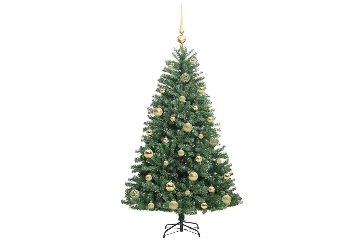 Vidaxl Artificial Hinged Christmas Tree Green 120 Cm Pvc And Metal-4