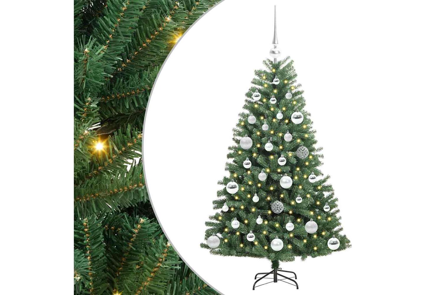 Vidaxl Artificial Hinged Christmas Tree Green 120 Cm Pvc And Metal-2