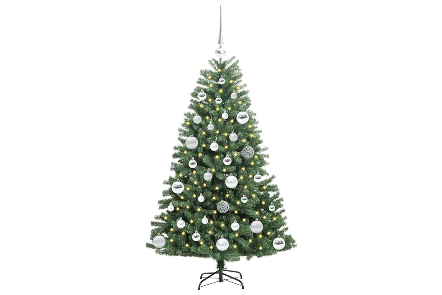 Vidaxl Artificial Hinged Christmas Tree Green 120 Cm Pvc And Metal-3