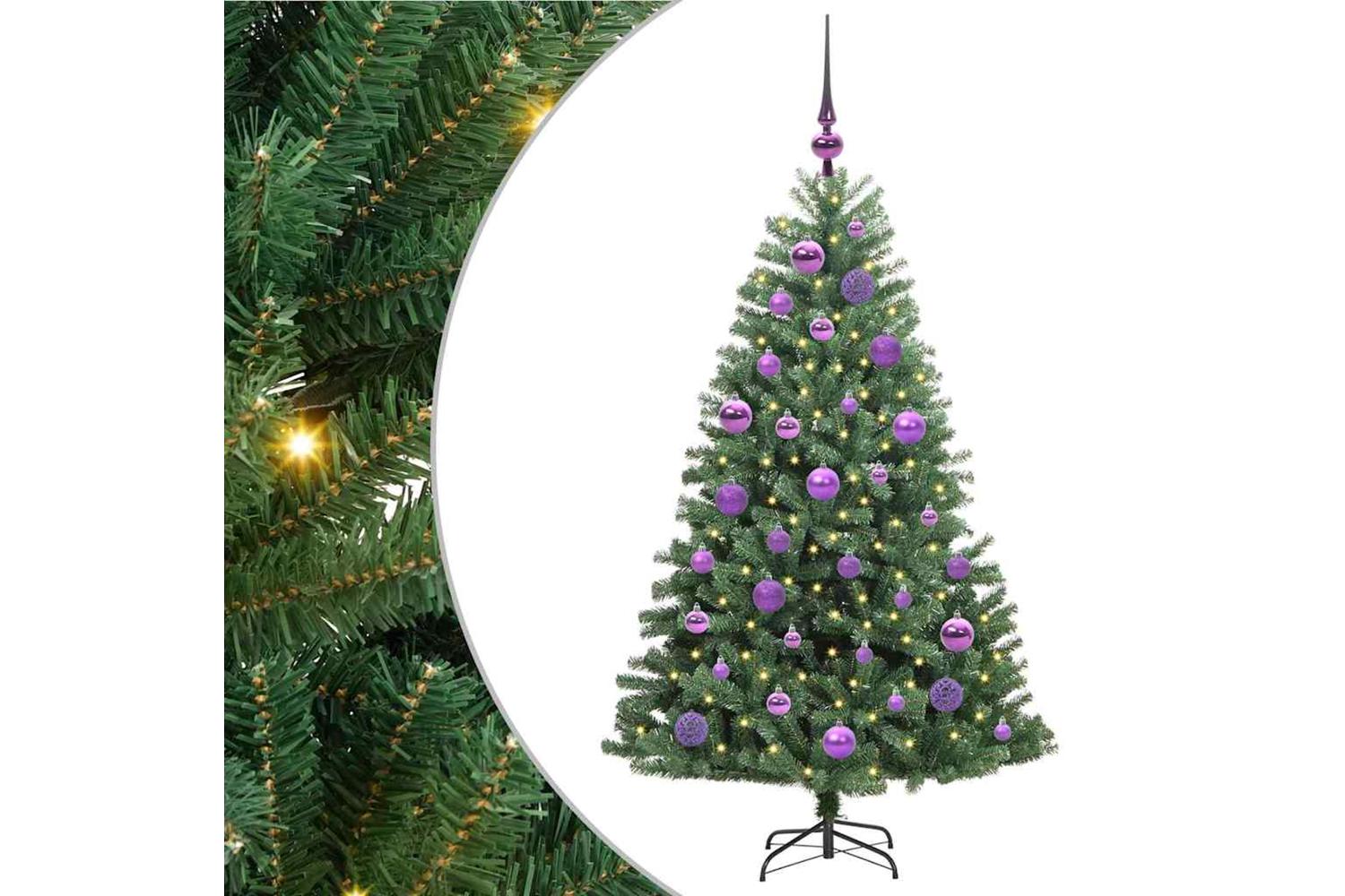 Vidaxl Artificial Hinged Christmas Tree Green 120 Cm Pvc And Metal-2
