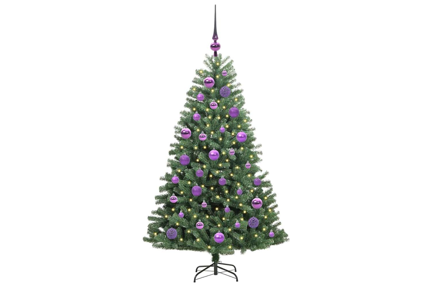 Vidaxl Artificial Hinged Christmas Tree Green 120 Cm Pvc And Metal-3