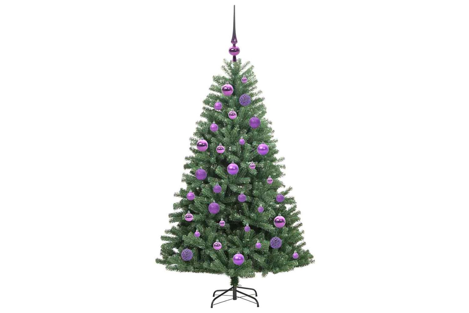 Vidaxl Artificial Hinged Christmas Tree Green 120 Cm Pvc And Metal-4