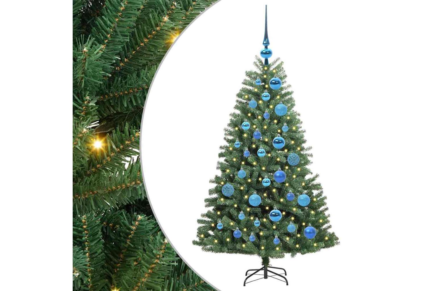 Vidaxl Artificial Hinged Christmas Tree Green 120 Cm Pvc And Metal-2