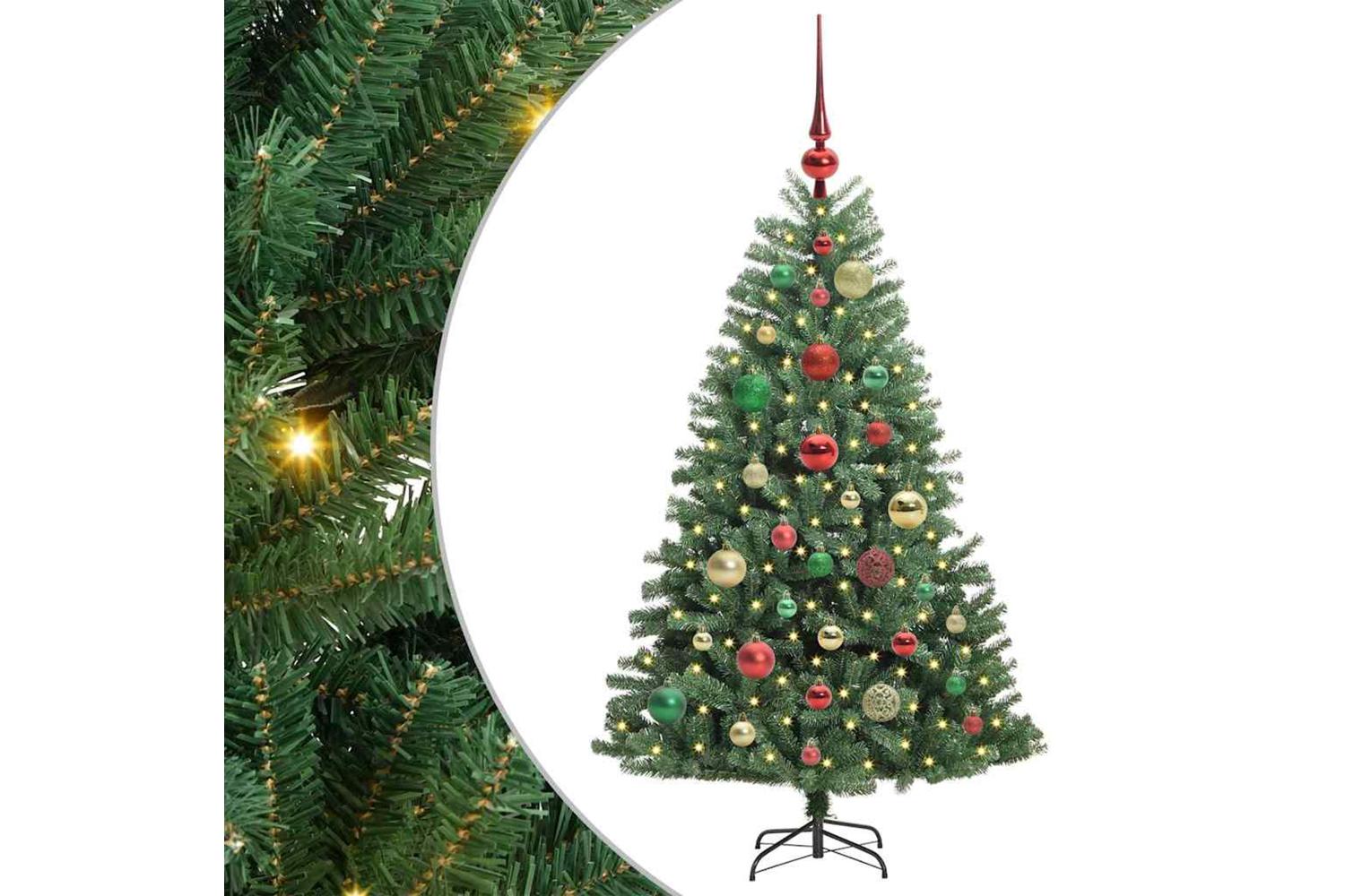 Vidaxl Artificial Hinged Christmas Tree Green 120 Cm Pvc And Metal-2