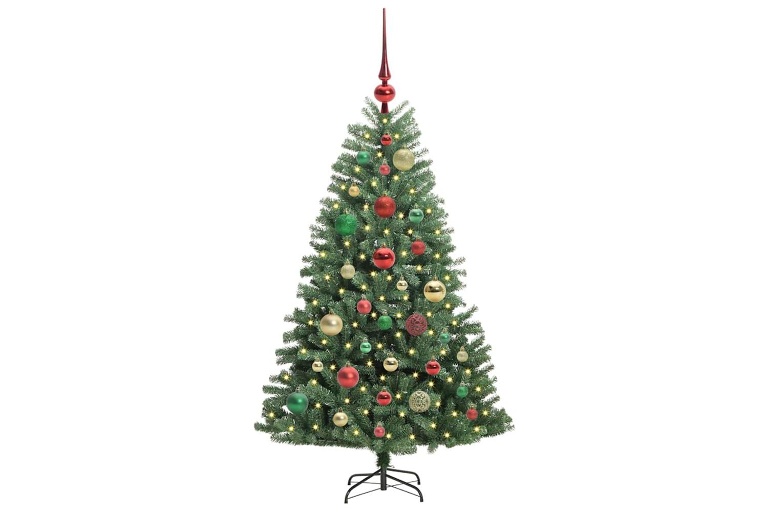 Vidaxl Artificial Hinged Christmas Tree Green 120 Cm Pvc And Metal-3
