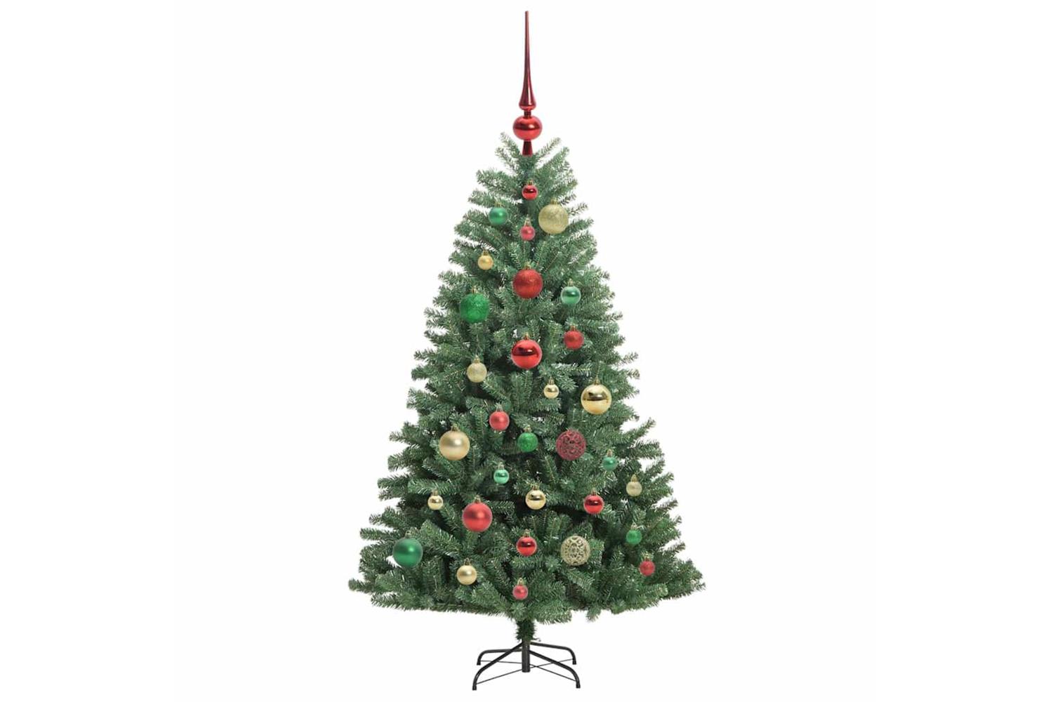 Vidaxl Artificial Hinged Christmas Tree Green 120 Cm Pvc And Metal-6