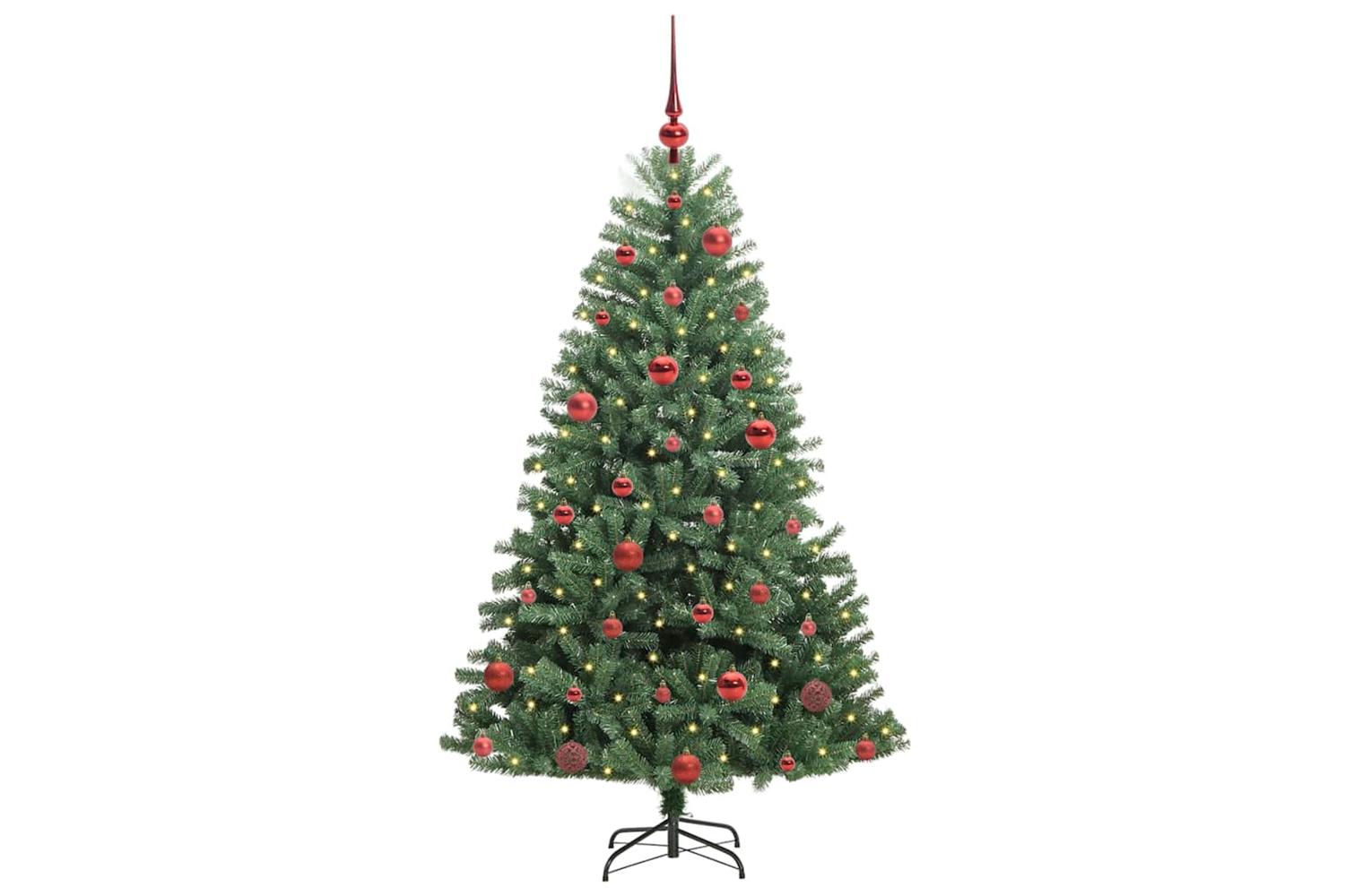 Vidaxl Artificial Hinged Christmas Tree Green 150 Cm Pvc And Metal-3