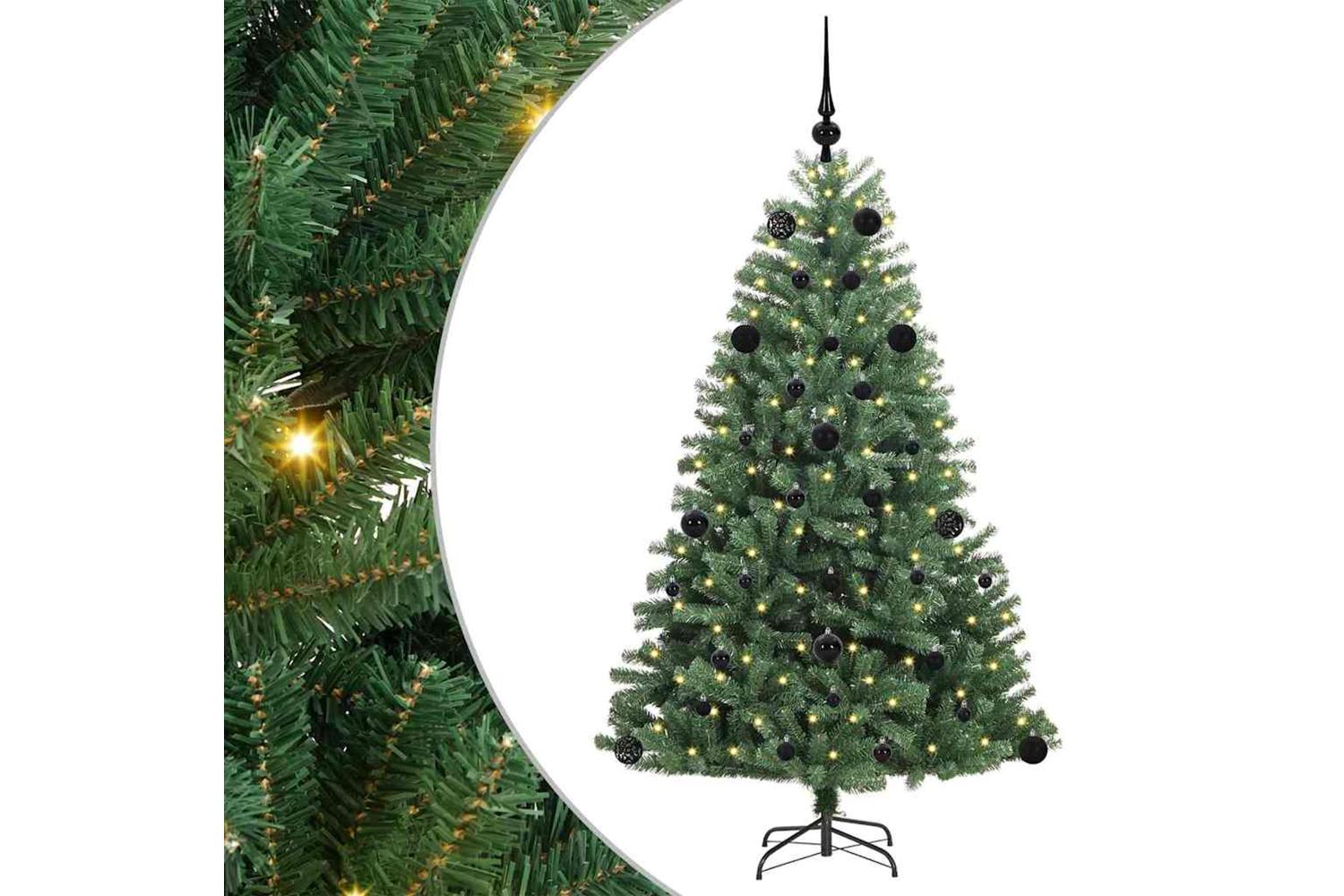 Vidaxl Artificial Hinged Christmas Tree Green 150 Cm Pvc And Metal-2
