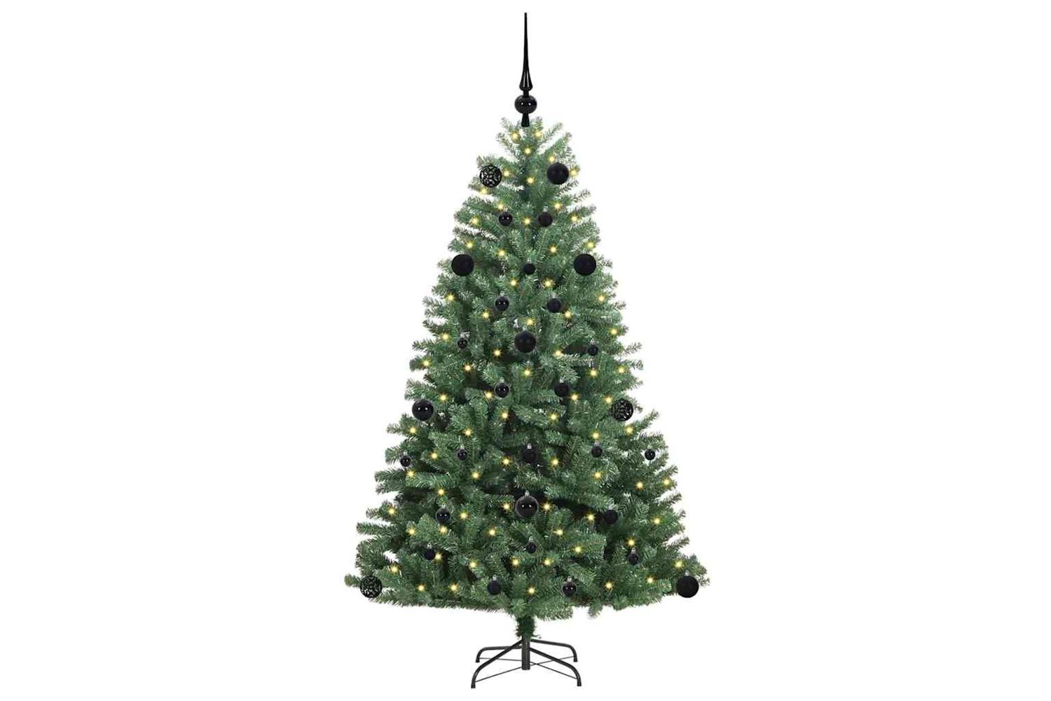 Vidaxl Artificial Hinged Christmas Tree Green 150 Cm Pvc And Metal-3