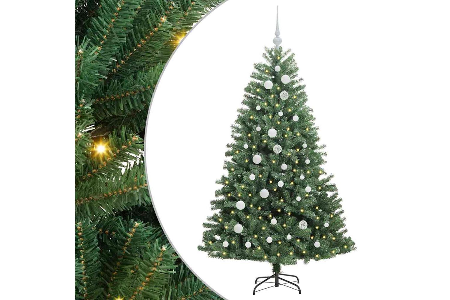 Vidaxl Artificial Hinged Christmas Tree Green 150 Cm Pvc And Metal-2