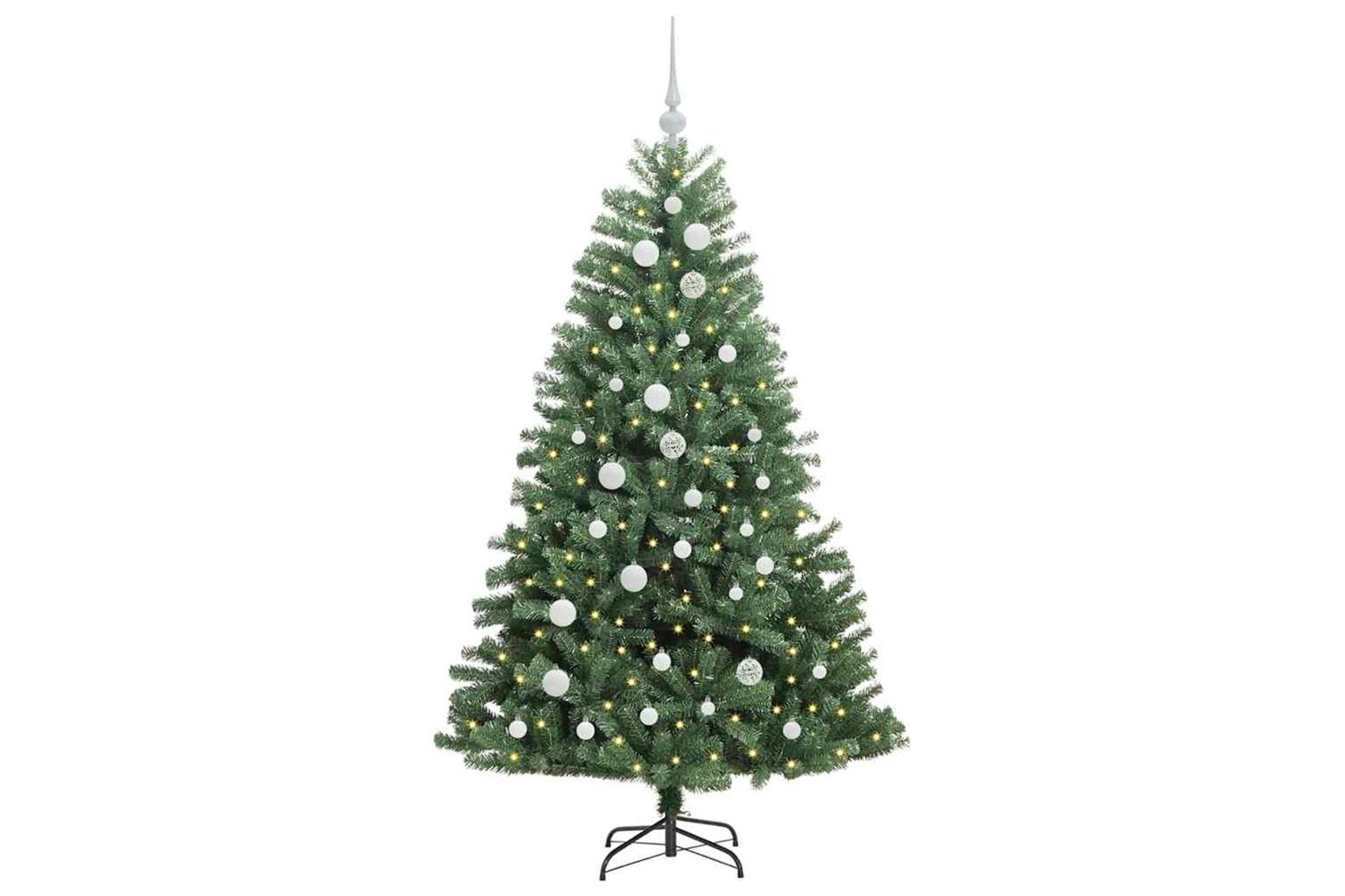 Vidaxl Artificial Hinged Christmas Tree Green 150 Cm Pvc And Metal-3