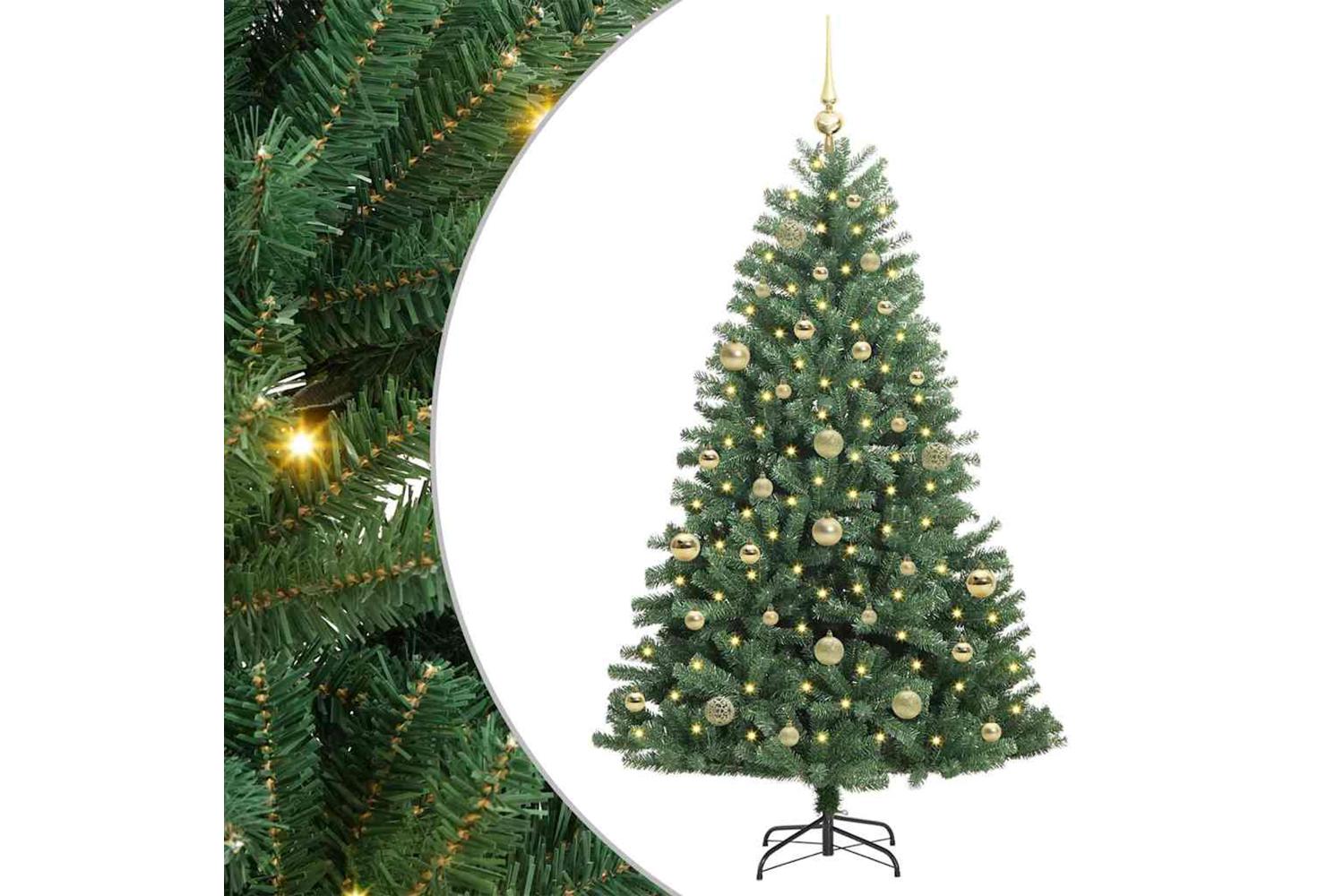 Vidaxl Artificial Hinged Christmas Tree Green 150 Cm Pvc And Metal-2