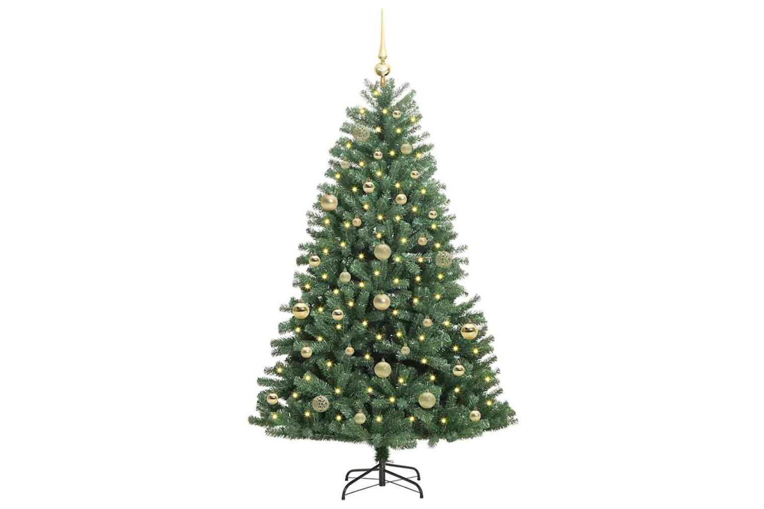 Vidaxl Artificial Hinged Christmas Tree Green 150 Cm Pvc And Metal-3
