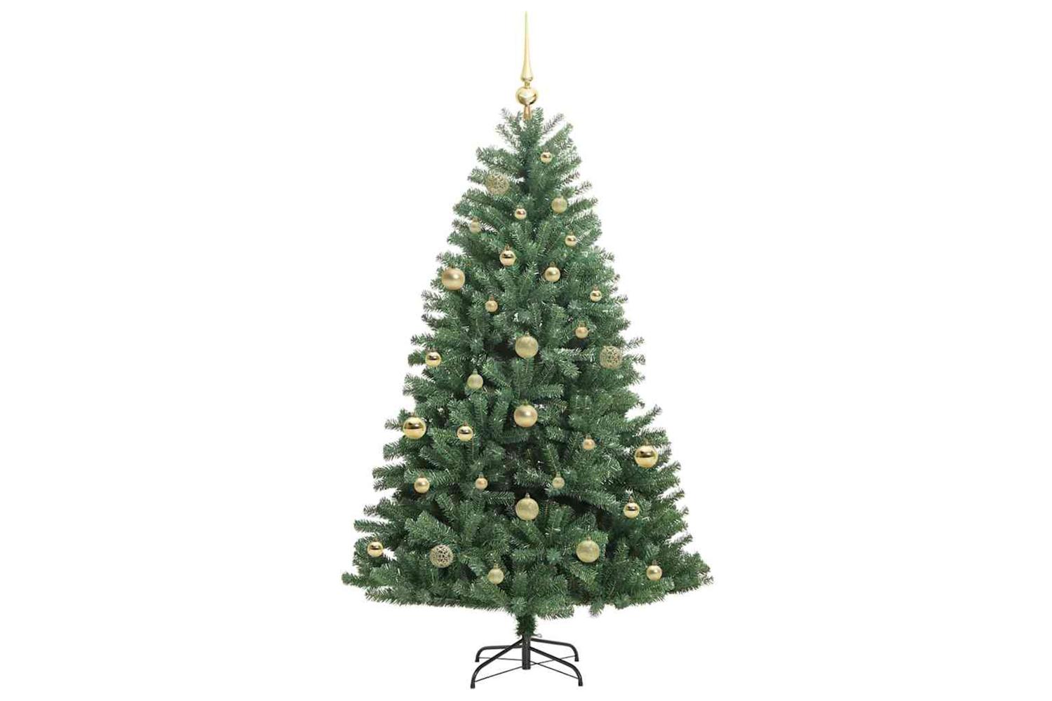Vidaxl Artificial Hinged Christmas Tree Green 150 Cm Pvc And Metal-4