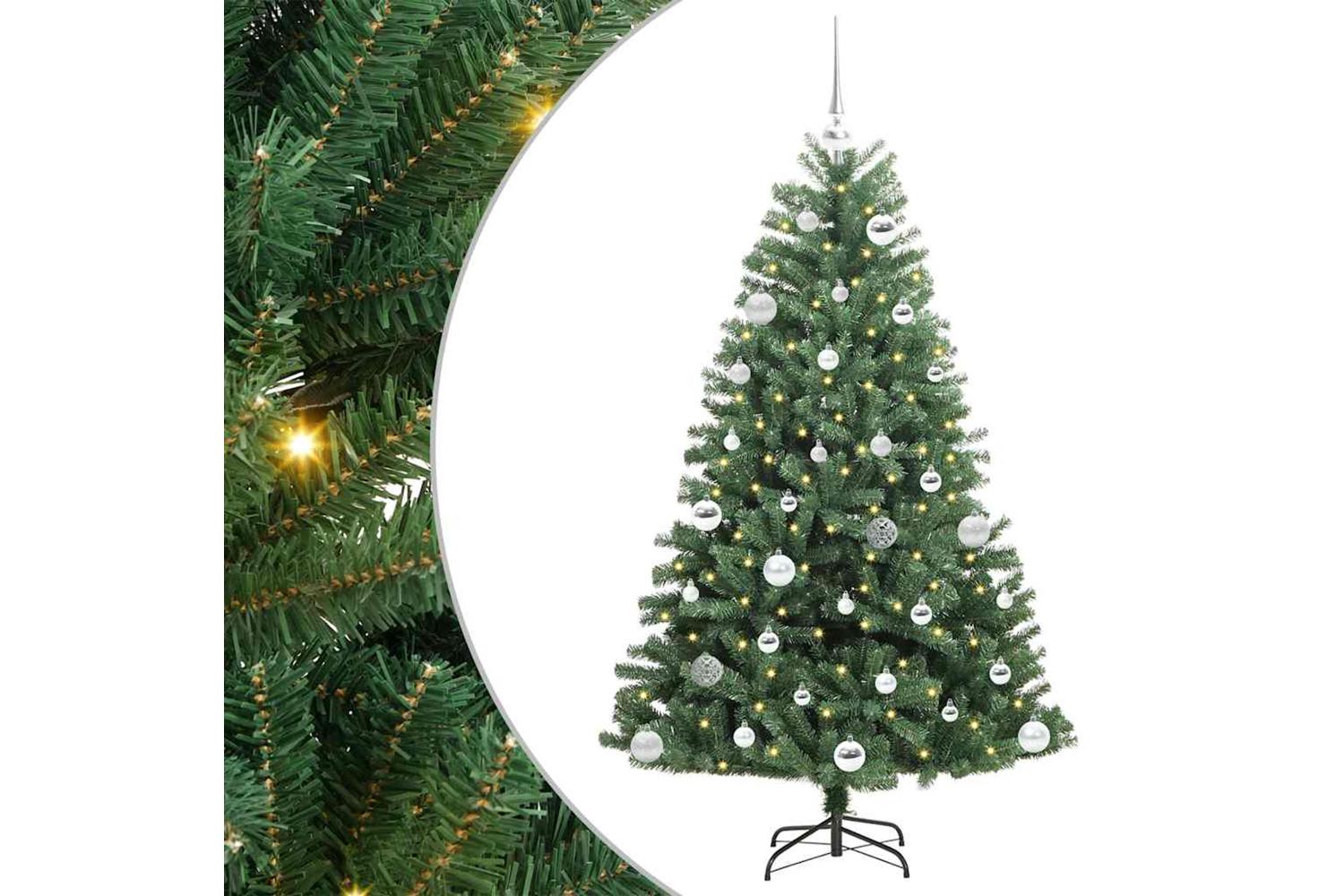 Vidaxl Artificial Hinged Christmas Tree Green 150 Cm Pvc And Metal-2