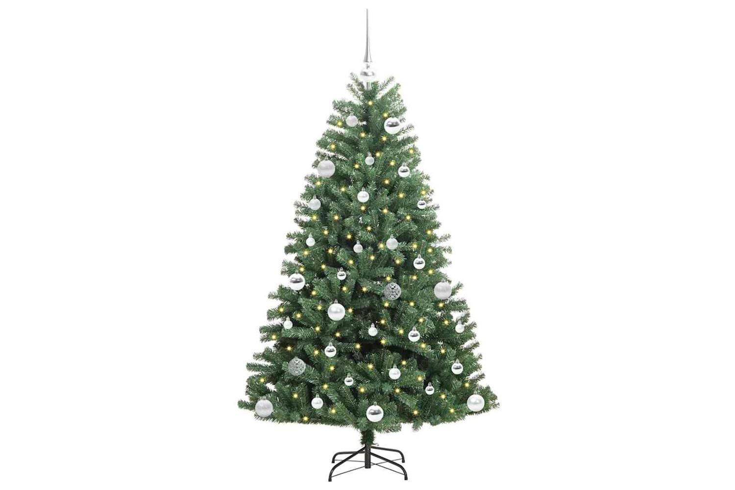 Vidaxl Artificial Hinged Christmas Tree Green 150 Cm Pvc And Metal-3