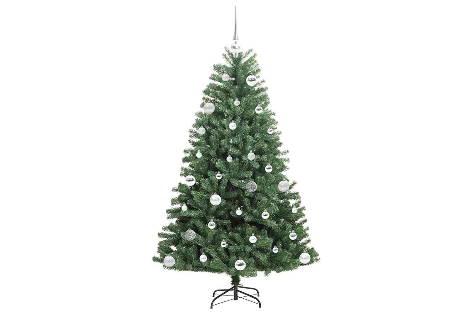 Vidaxl Artificial Hinged Christmas Tree Green 150 Cm Pvc And Metal-4