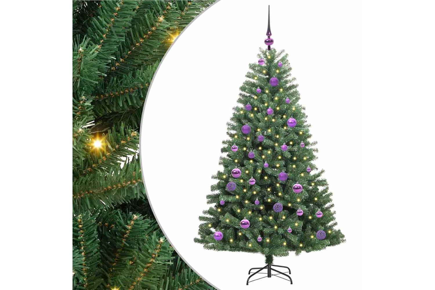 Vidaxl Artificial Hinged Christmas Tree Green 150 Cm Pvc And Metal-2