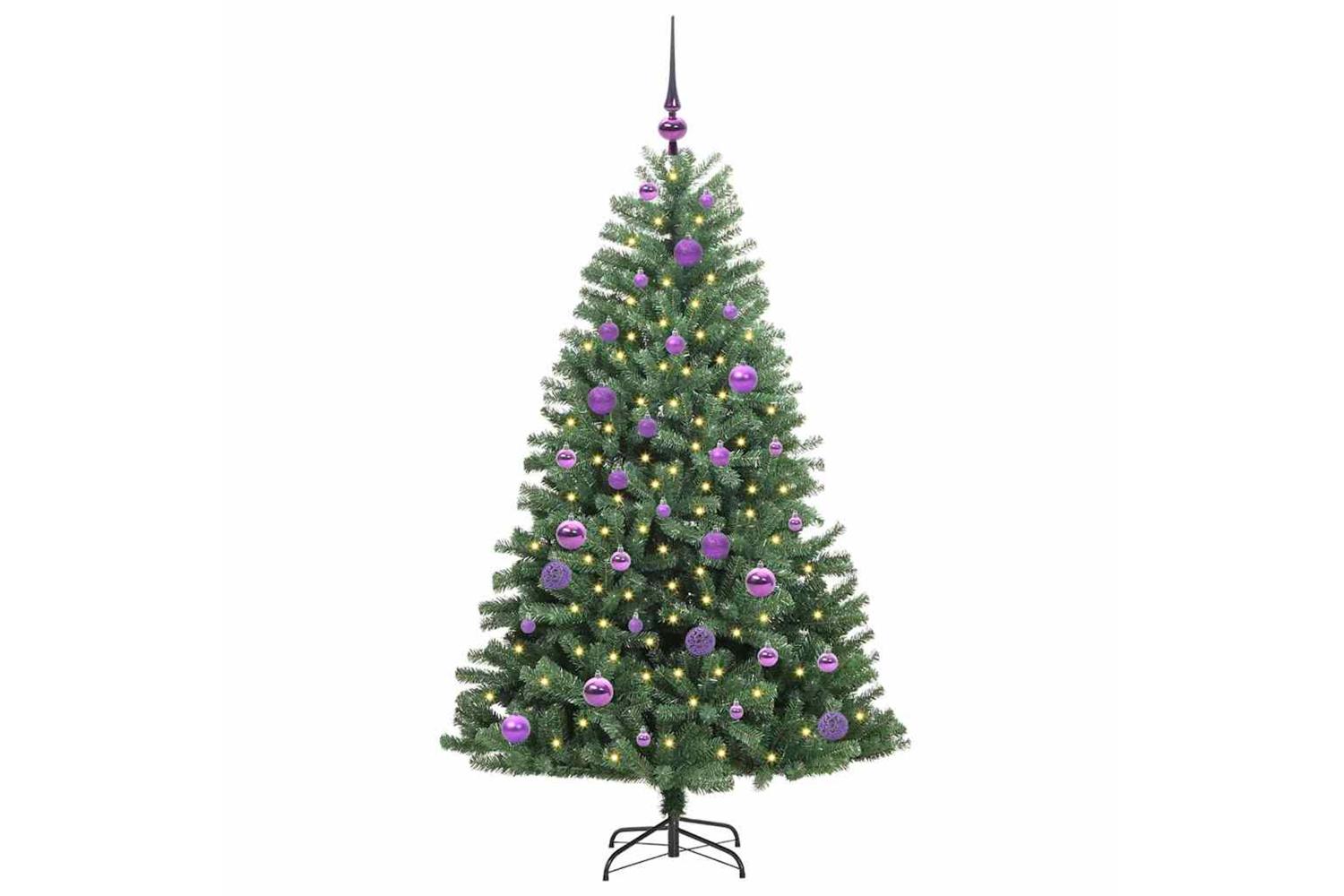 Vidaxl Artificial Hinged Christmas Tree Green 150 Cm Pvc And Metal-3