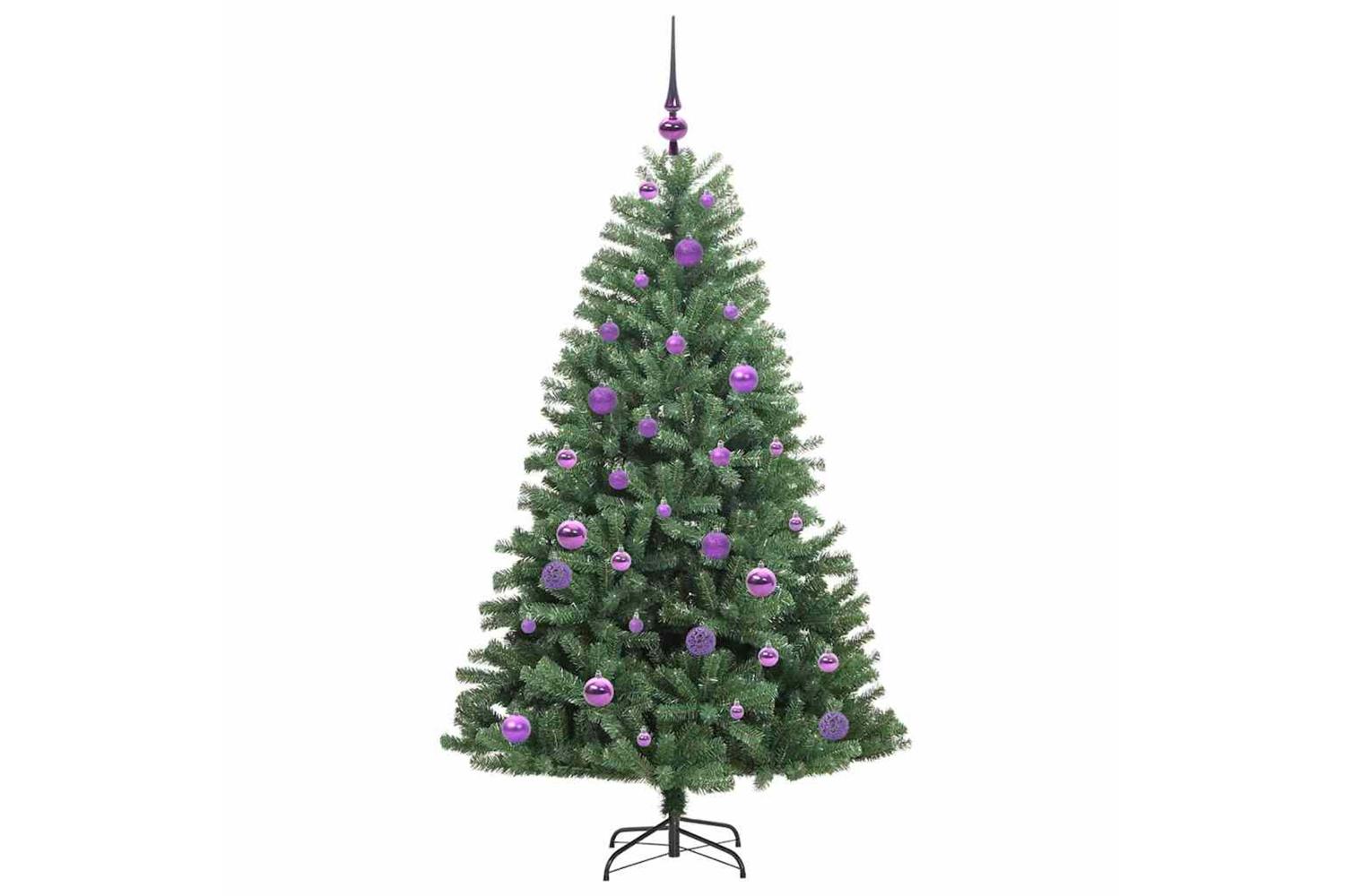 Vidaxl Artificial Hinged Christmas Tree Green 150 Cm Pvc And Metal-4