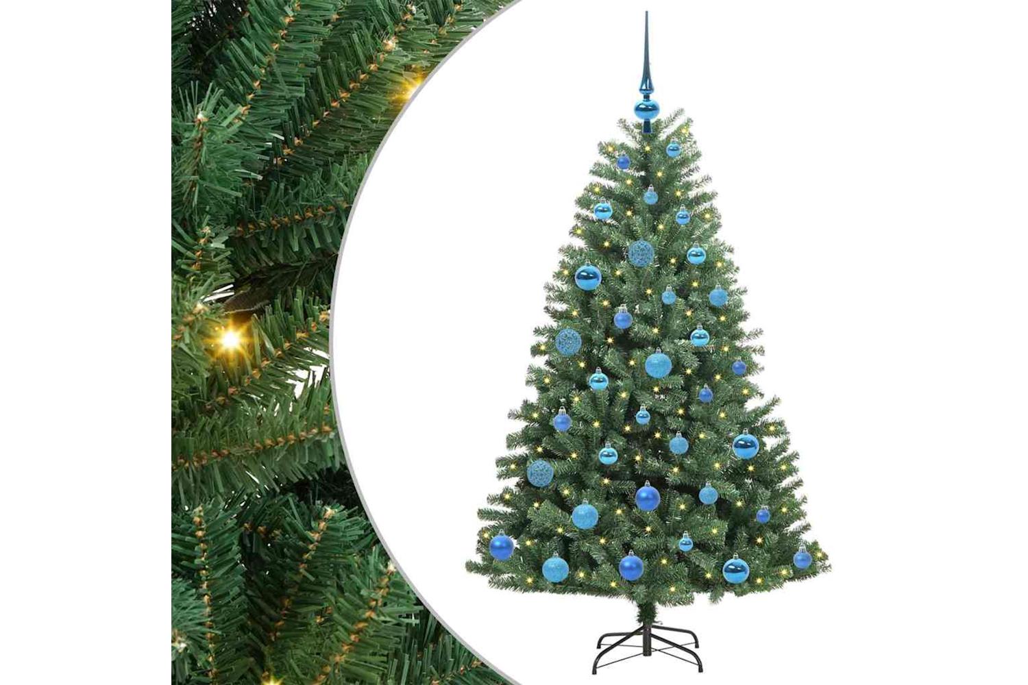 Vidaxl Artificial Hinged Christmas Tree Green 150 Cm Pvc And Metal-2