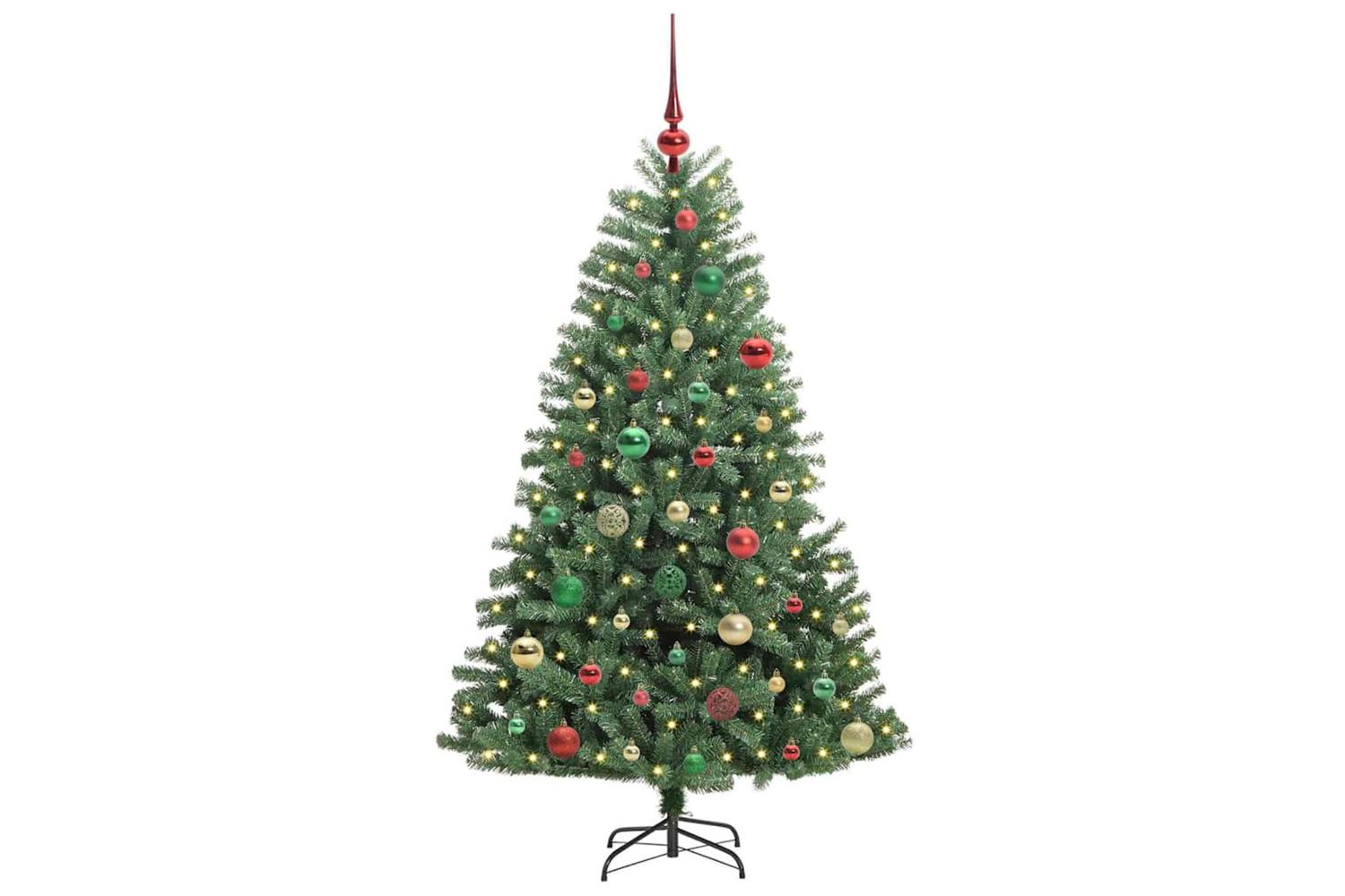 Vidaxl Artificial Hinged Christmas Tree Green 150 Cm Pvc And Metal-3