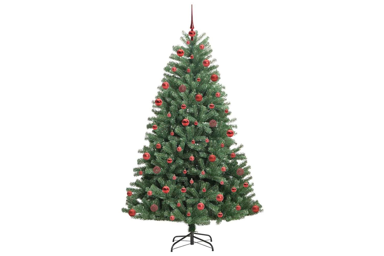 Vidaxl Artificial Hinged Christmas Tree Green 180 Cm Pvc And Metal-4