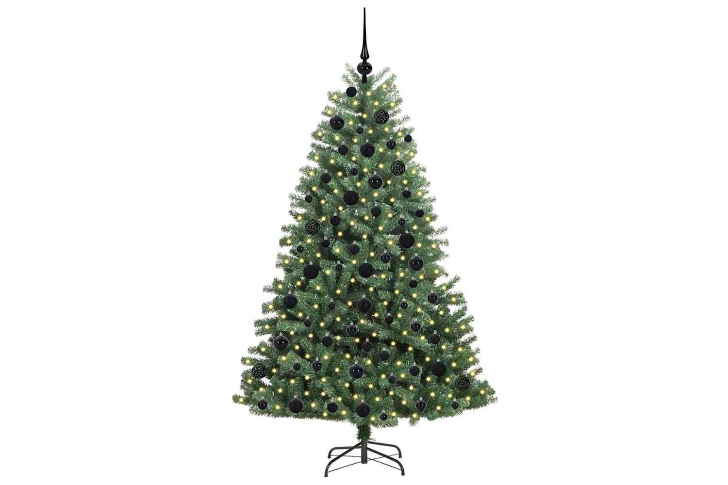 Vidaxl Artificial Hinged Christmas Tree Green 180 Cm Pvc And Metal-3