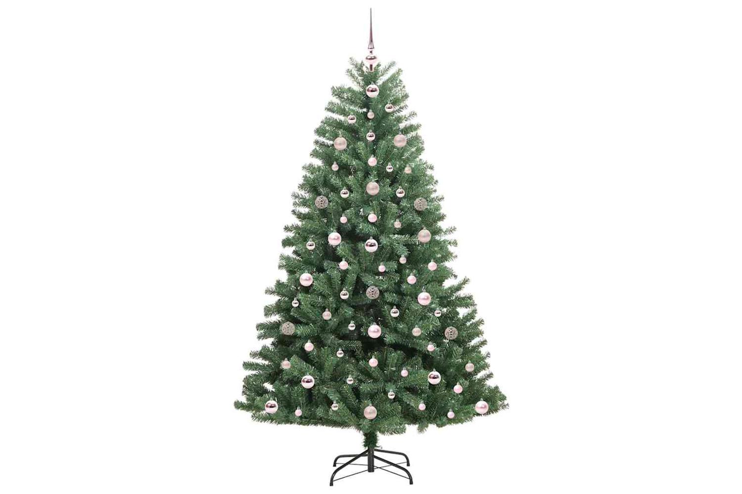 Vidaxl Artificial Hinged Christmas Tree Green 180 Cm Pvc And Metal-4