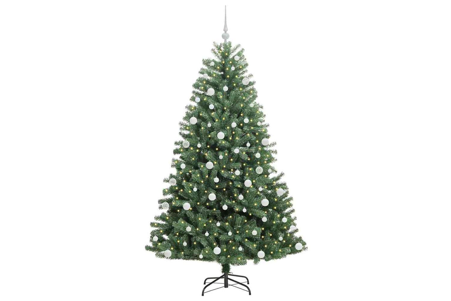 Vidaxl Artificial Hinged Christmas Tree Green 180 Cm Pvc And Metal-3