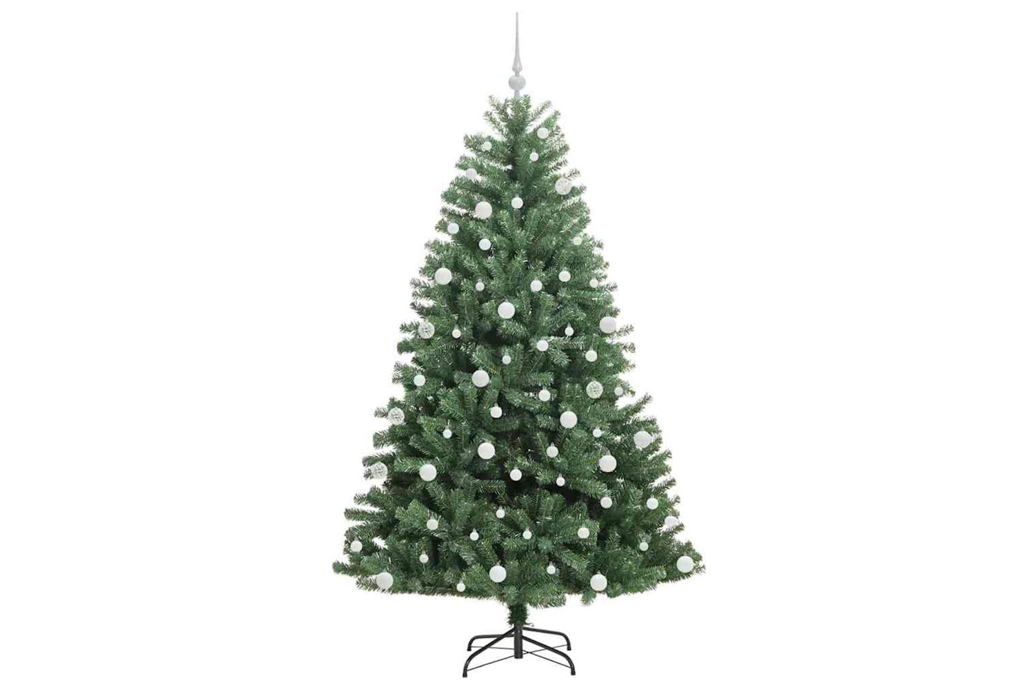 Vidaxl Artificial Hinged Christmas Tree Green 180 Cm Pvc And Metal-4