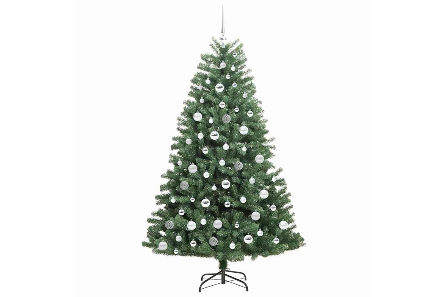 Vidaxl Artificial Hinged Christmas Tree Green 180 Cm Pvc And Metal-4