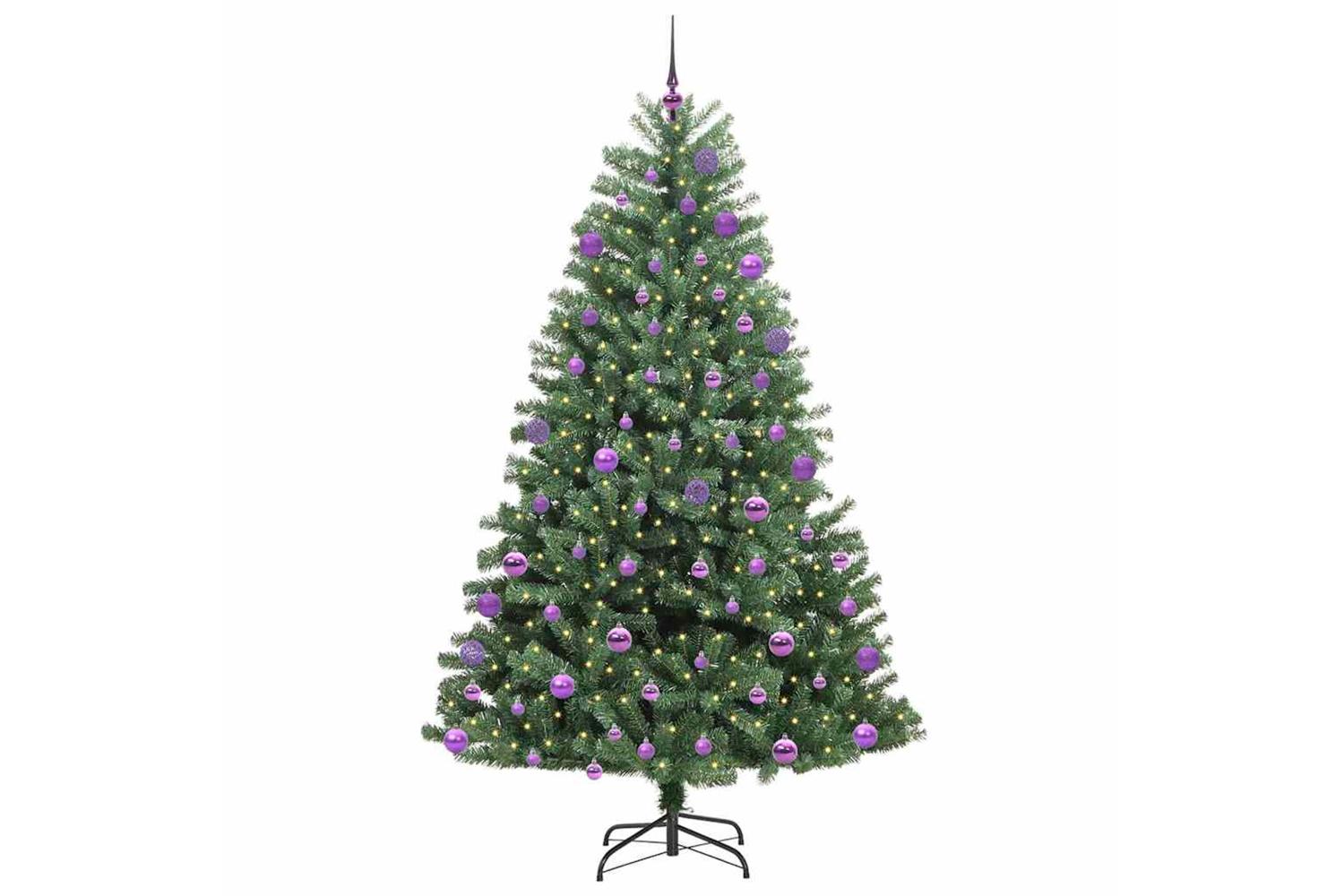 Vidaxl Artificial Hinged Christmas Tree Green 180 Cm Pvc And Metal-3